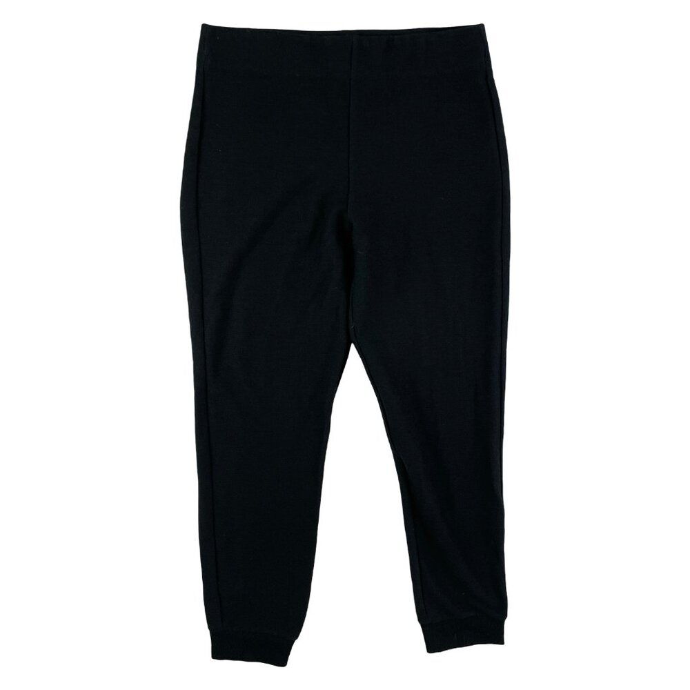 Max Studio Pants Size Medium NWT Black Ribbed Ankle Casual